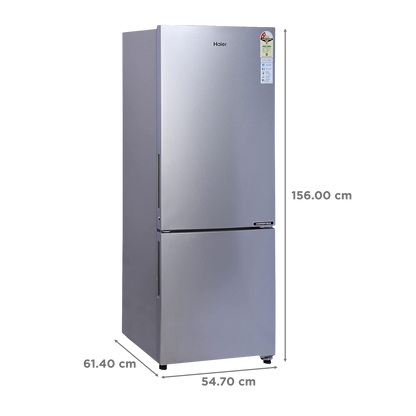 Haier 237 Litres 2 Star Frost Free Double Door Bottom Mount Convertible Refrigerator with Anti-bacterial Gasket (HEB-242GS-P, Moon Silver)