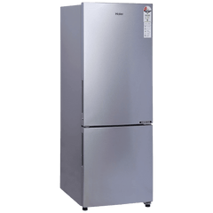 Haier 237 Litres 2 Star Frost Free Double Door Bottom Mount Convertible Refrigerator with Anti-bacterial Gasket (HEB-242GS-P, Moon Silver)
