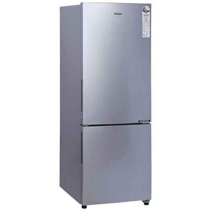 Haier 237 Litres 2 Star Frost Free Double Door Bottom Mount Convertible Refrigerator with Anti-bacterial Gasket (HEB-242GS-P, Moon Silver)