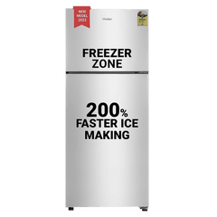 Haier 240 Litres 2 Star Frost Free Double Door Refrigerator with Anti-bacterial Gasket (HEF-252EGS-P, Moon Silver)