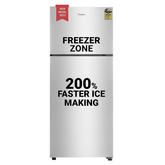 Haier 240 Litres 2 Star Frost Free Double Door Refrigerator with Anti-bacterial Gasket (HEF-252EGS-P, Moon Silver)