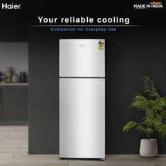 Haier 240 Litres 2 Star Frost Free Double Door Refrigerator with Anti-bacterial Gasket (HEF-252EGS-P, Moon Silver)