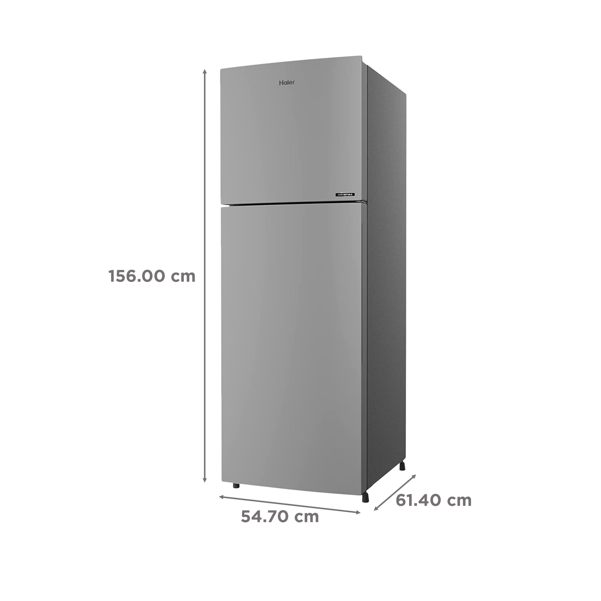 Haier 240 Litres 2 Star Frost Free Double Door Refrigerator with Anti-bacterial Gasket (HEF-252EGS-P, Moon Silver)