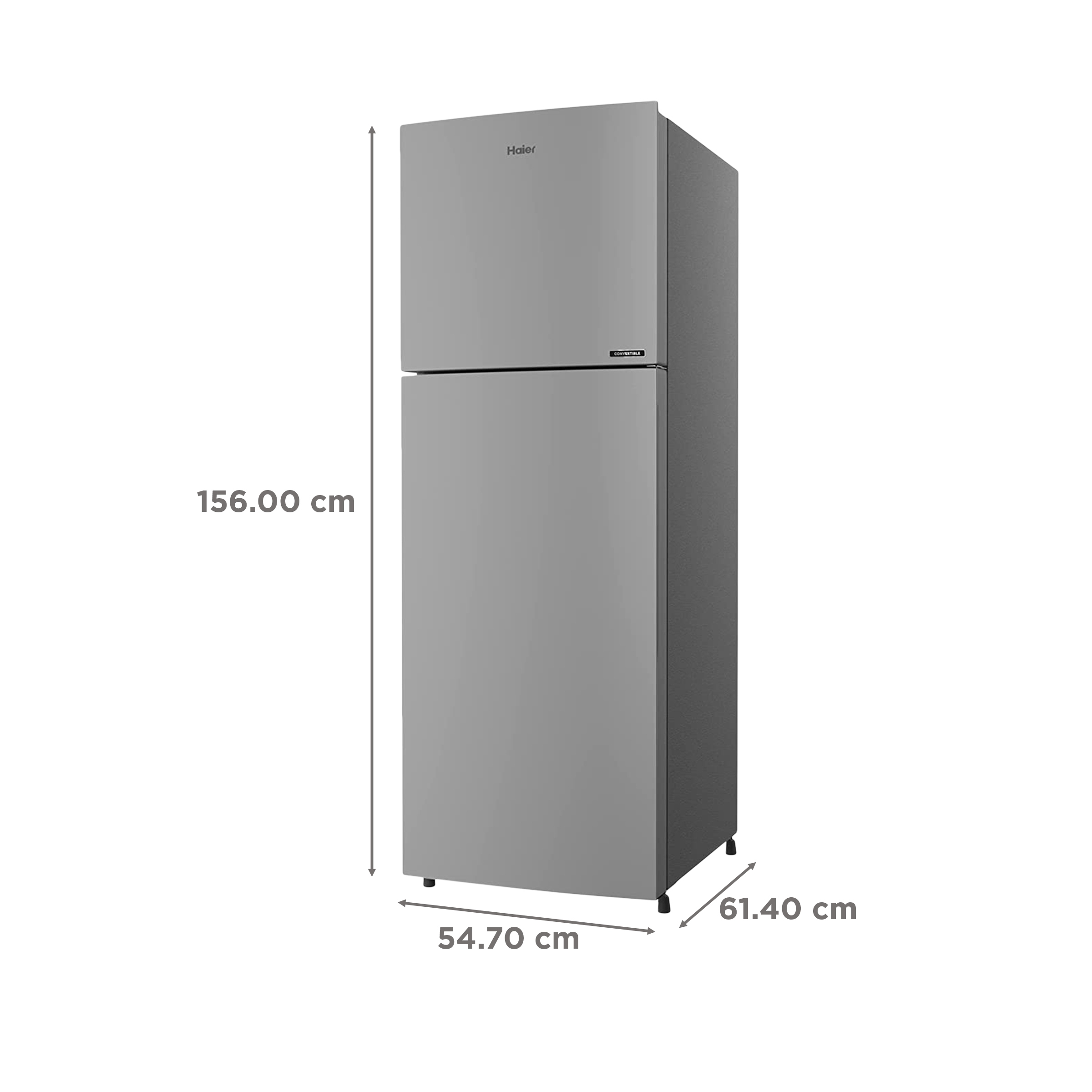 Haier 240 Litres 2 Star Frost Free Double Door Refrigerator with Anti-bacterial Gasket (HEF-252EGS-P, Moon Silver)