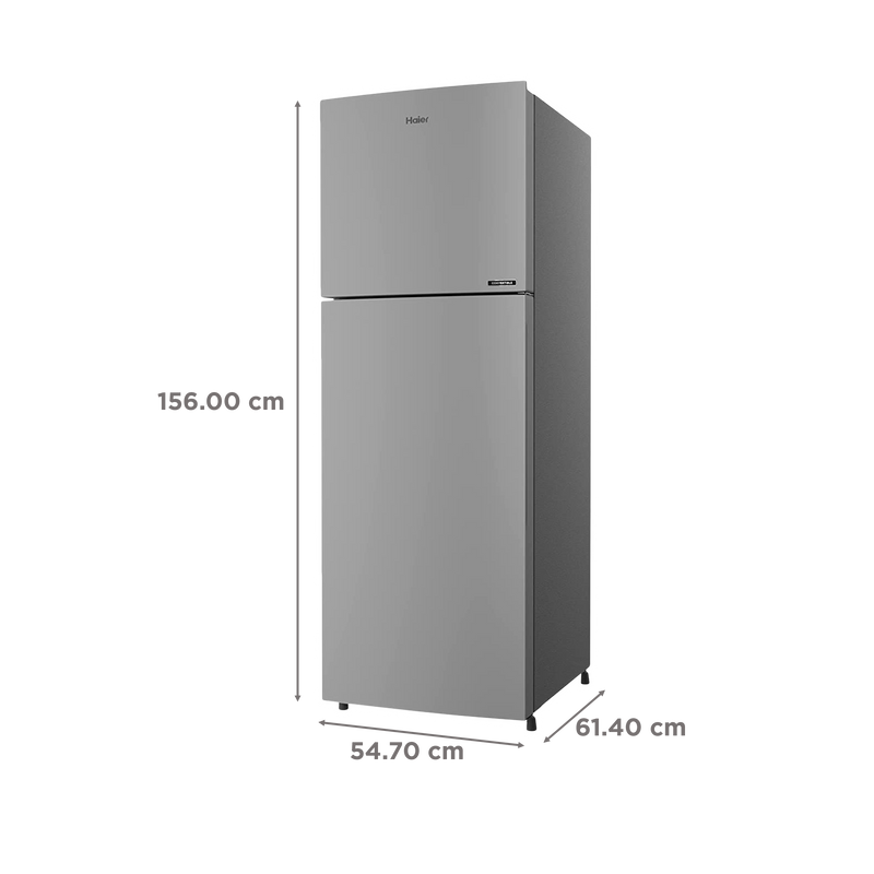 Haier 240 Litres 2 Star Frost Free Double Door Refrigerator with Anti-bacterial Gasket (HEF-252EGS-P, Moon Silver)