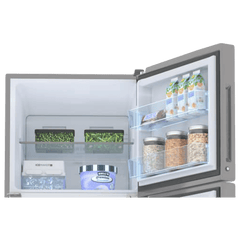 Haier 240 Litres 2 Star Frost Free Double Door Refrigerator with Anti-bacterial Gasket (HEF-252EGS-P, Moon Silver)
