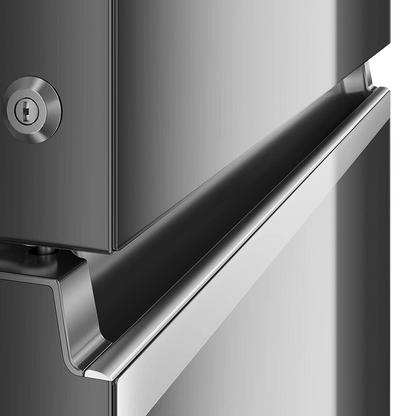 Haier 325 Litres 3 Star Frost Free Double Door Bottom Mount Convertible Refrigerator with Antibacterial Gasket (HEB-333DS-P, Dazzle Steel)