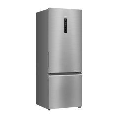 Haier 325 Litres 3 Star Frost Free Double Door Bottom Mount Convertible Refrigerator with Antibacterial Gasket (HEB-333DS-P, Dazzle Steel)
