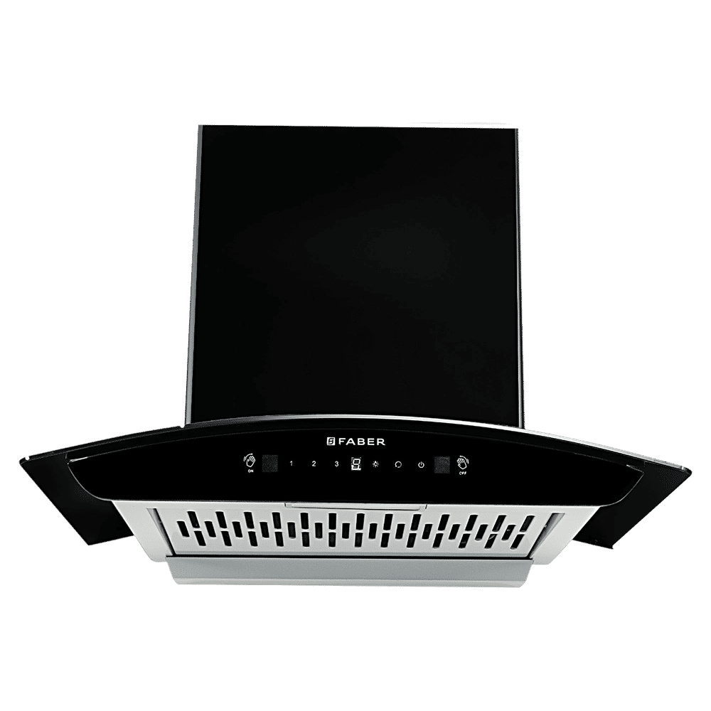 FABER SUNNY IN HC SC FL LG 60cm 1200m3/hr Ducted Auto Clean Wall Mounted Chimney with Touch & Gesture Control (Black)