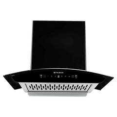 FABER SUNNY IN HC SC FL LG 60cm 1200m3/hr Ducted Auto Clean Wall Mounted Chimney with Touch & Gesture Control (Black)