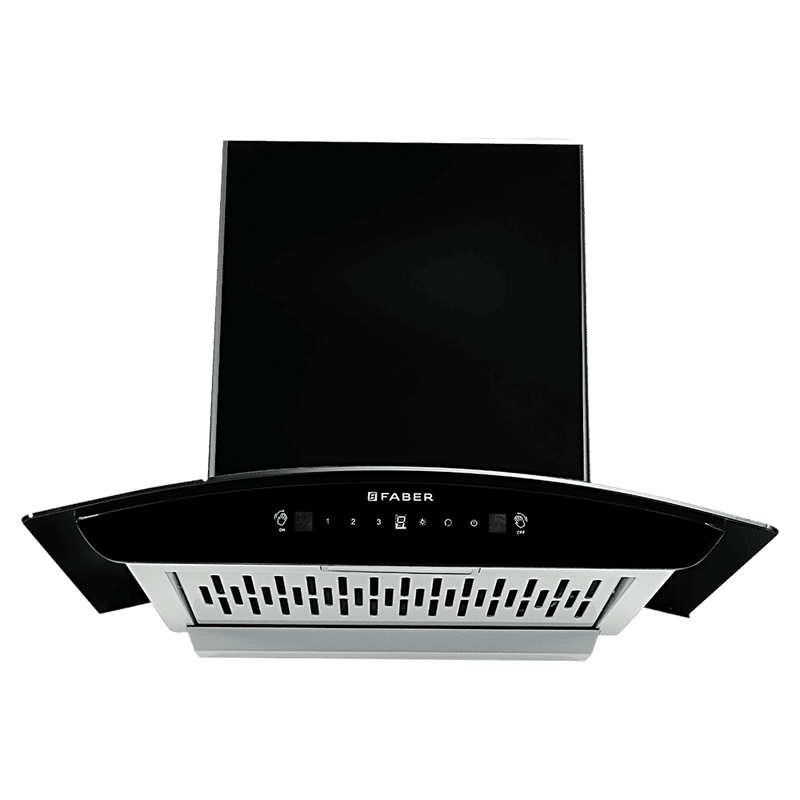 FABER SUNNY IN HC SC FL LG 60cm 1200m3/hr Ducted Auto Clean Wall Mounted Chimney with Touch & Gesture Control (Black)