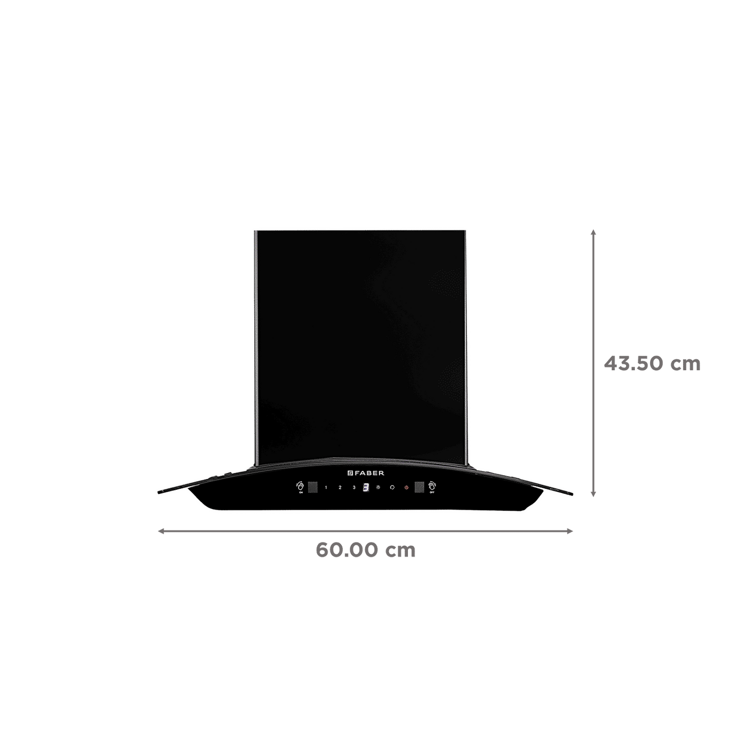 FABER SUNNY IN HC SC FL LG 60cm 1200m3/hr Ducted Auto Clean Wall Mounted Chimney with Touch & Gesture Control (Black)