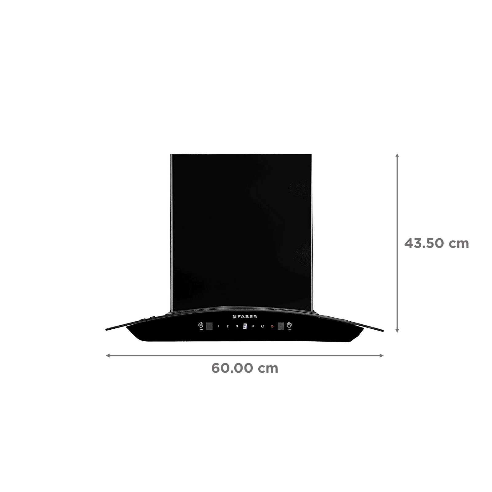 FABER SUNNY IN HC SC FL LG 60cm 1200m3/hr Ducted Auto Clean Wall Mounted Chimney with Touch & Gesture Control (Black)