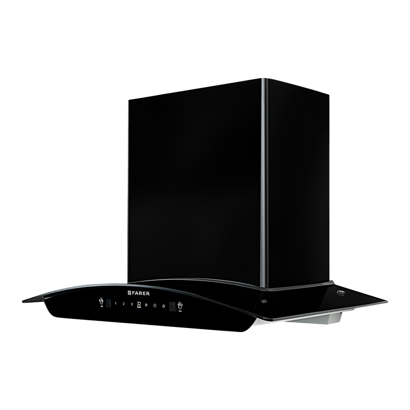 FABER SUNNY IN HC SC FL LG 60cm 1200m3/hr Ducted Auto Clean Wall Mounted Chimney with Touch & Gesture Control (Black)