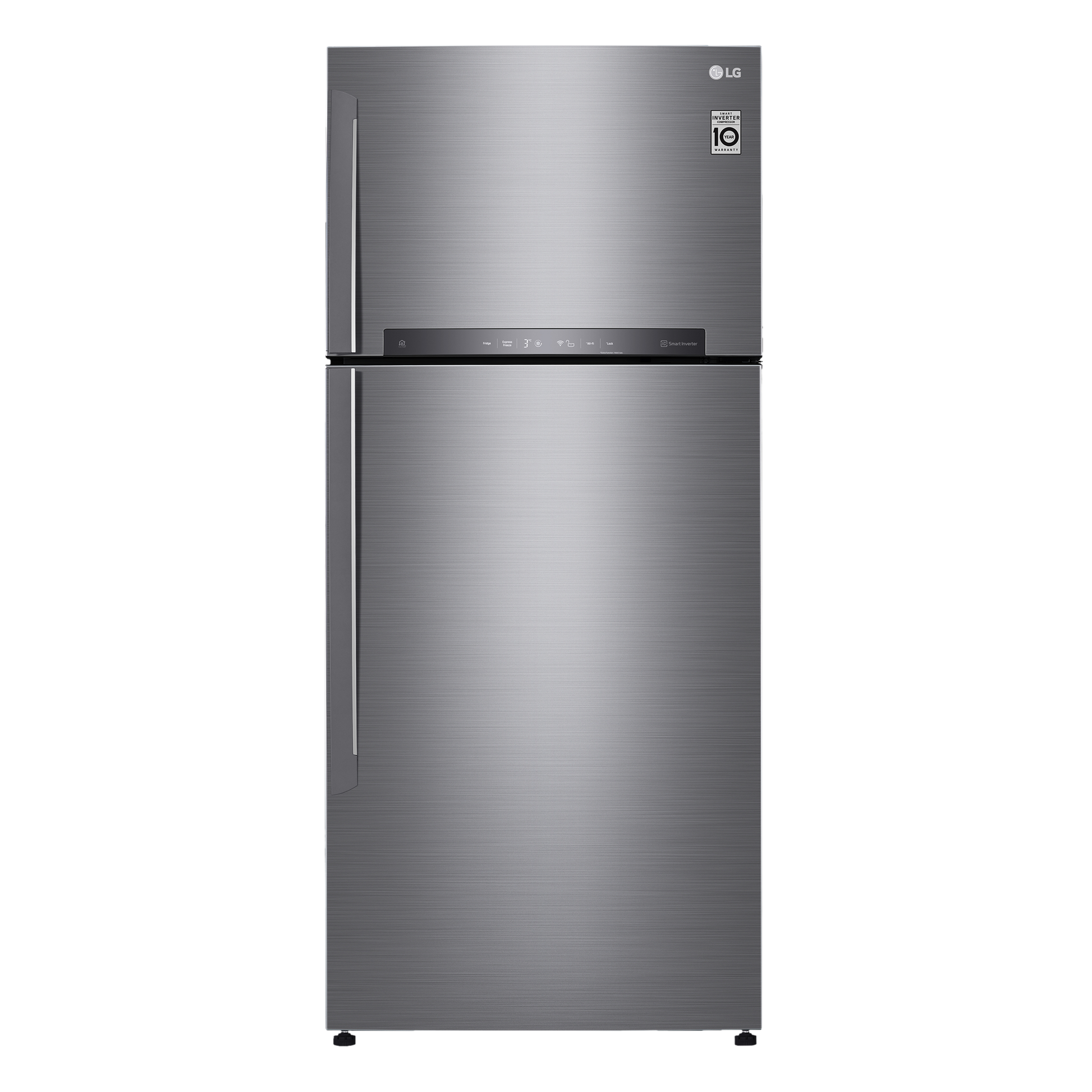 LG 506 Litres 1 Star Frost Free Double Door Refrigerator with Stabilizer Free Operation (GN-H702HLHM.APZQEBN, Platinum Silver)