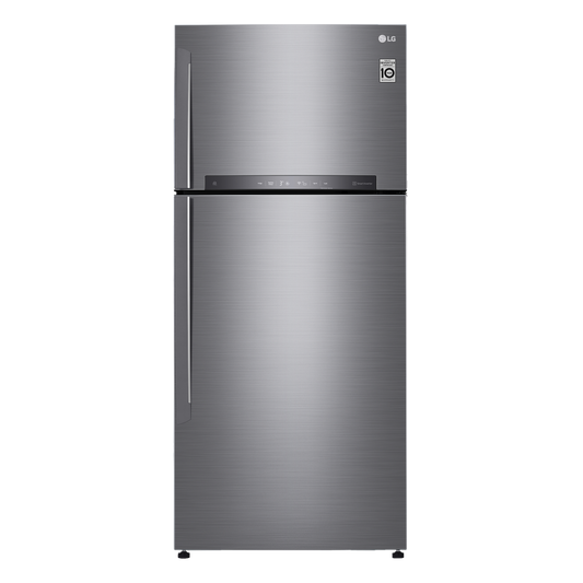 LG 506 Litres 1 Star Frost Free Double Door Refrigerator with Stabilizer Free Operation (GN-H702HLHM.APZQEBN, Platinum Silver)