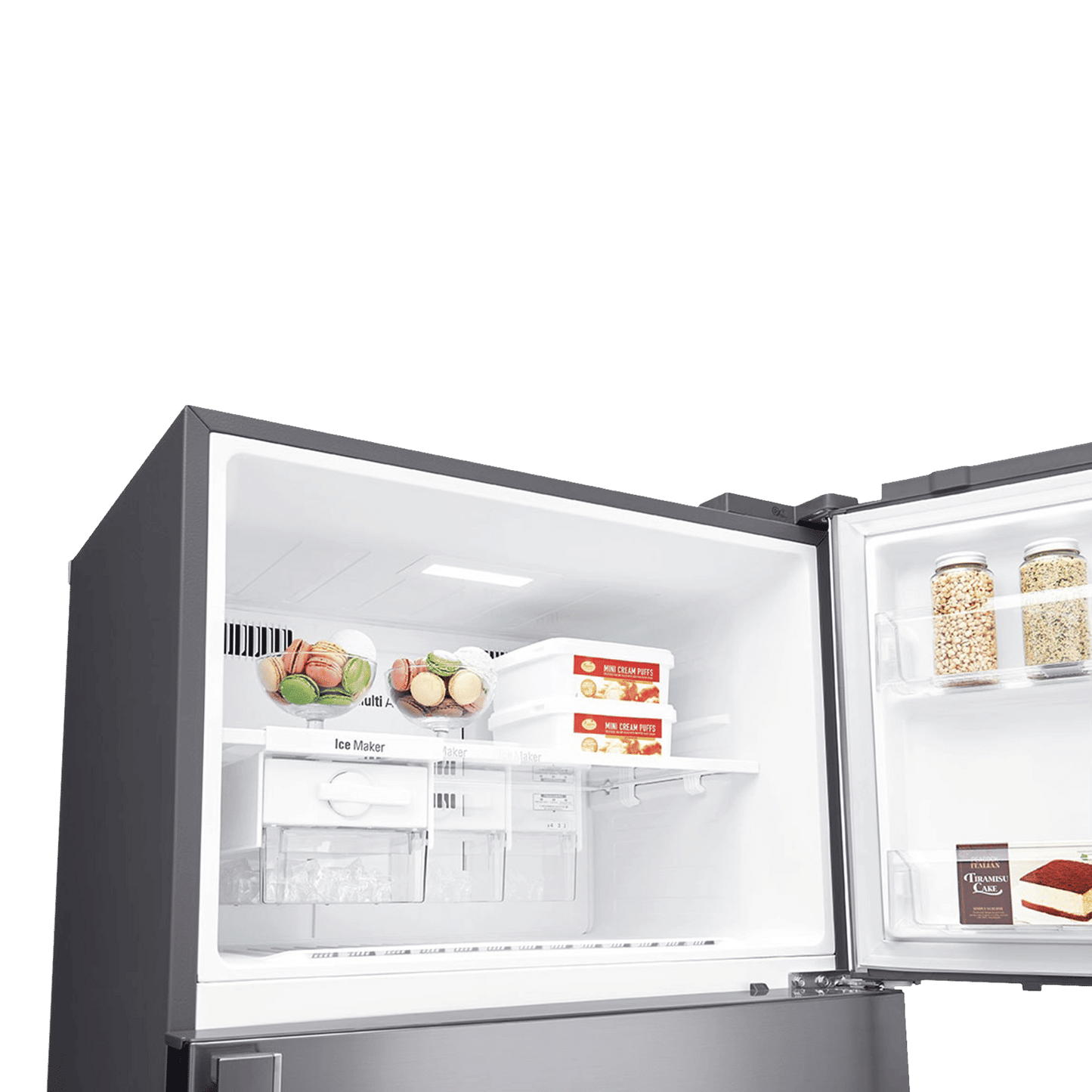 LG 506 Litres 1 Star Frost Free Double Door Refrigerator with Stabilizer Free Operation (GN-H702HLHM.APZQEBN, Platinum Silver)