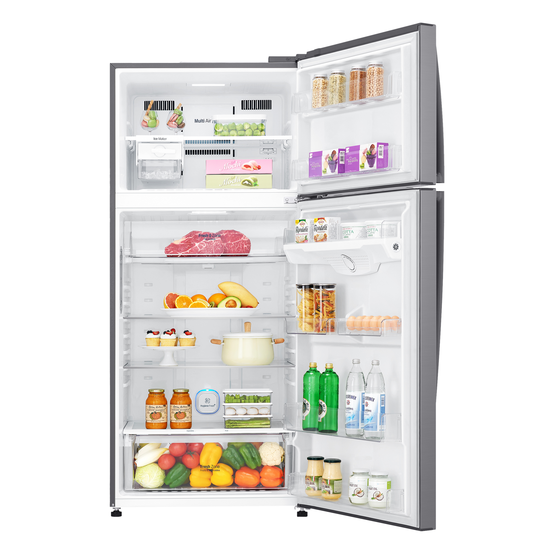 LG 506 Litres 1 Star Frost Free Double Door Refrigerator with Stabilizer Free Operation (GN-H702HLHM.APZQEBN, Platinum Silver)