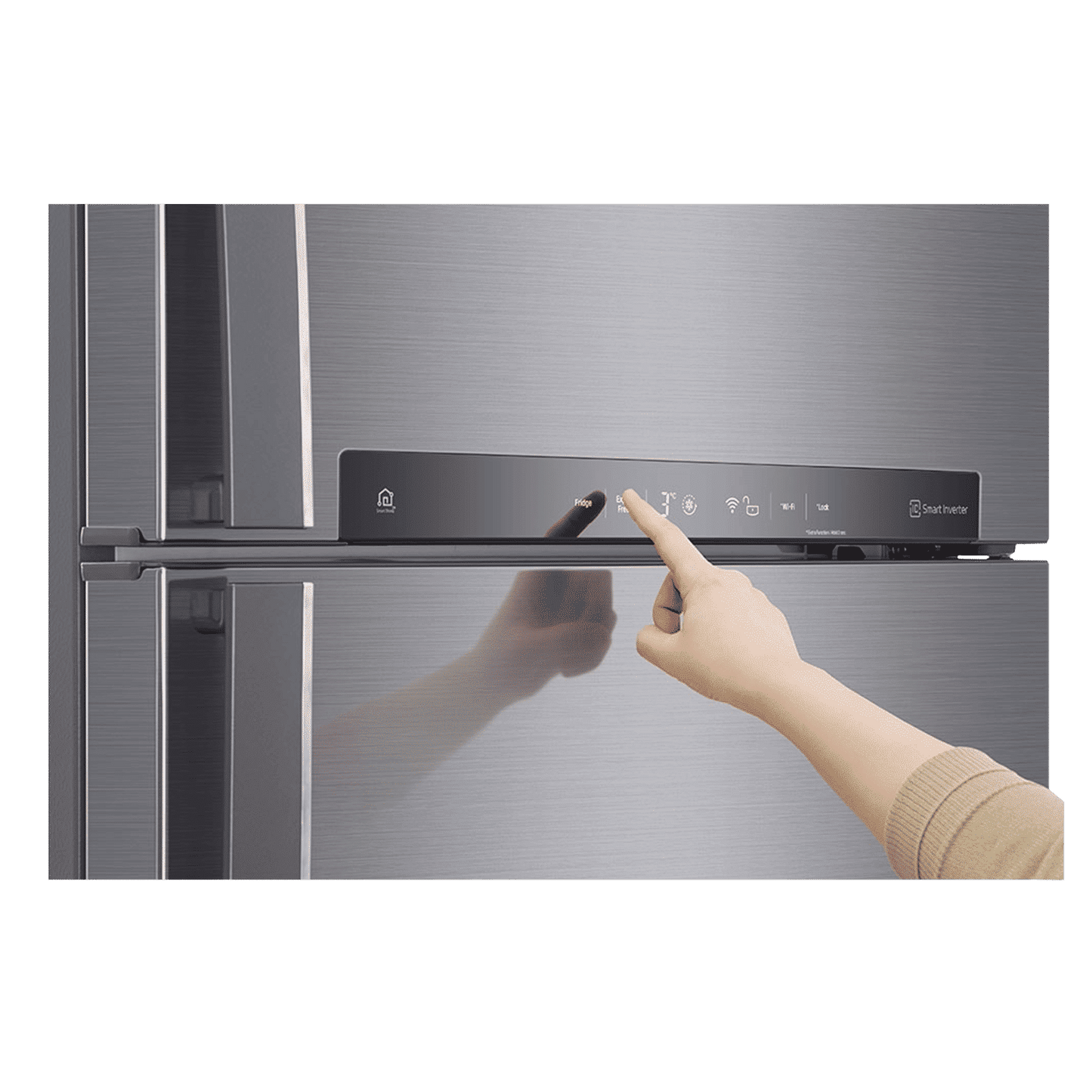 LG 506 Litres 1 Star Frost Free Double Door Refrigerator with Stabilizer Free Operation (GN-H702HLHM.APZQEBN, Platinum Silver)