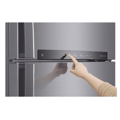 LG 506 Litres 1 Star Frost Free Double Door Refrigerator with Stabilizer Free Operation (GN-H702HLHM.APZQEBN, Platinum Silver)