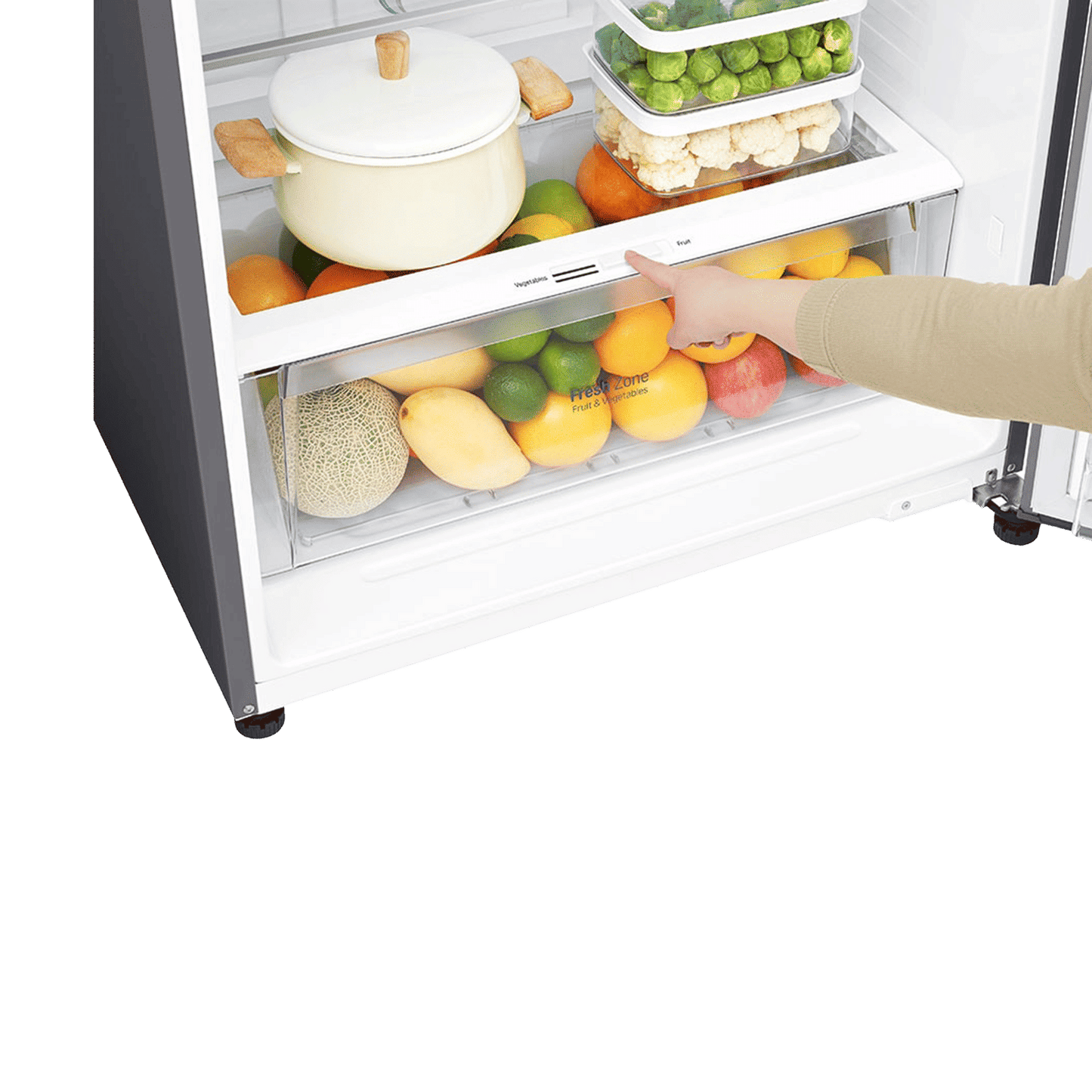 LG 506 Litres 1 Star Frost Free Double Door Refrigerator with Stabilizer Free Operation (GN-H702HLHM.APZQEBN, Platinum Silver)