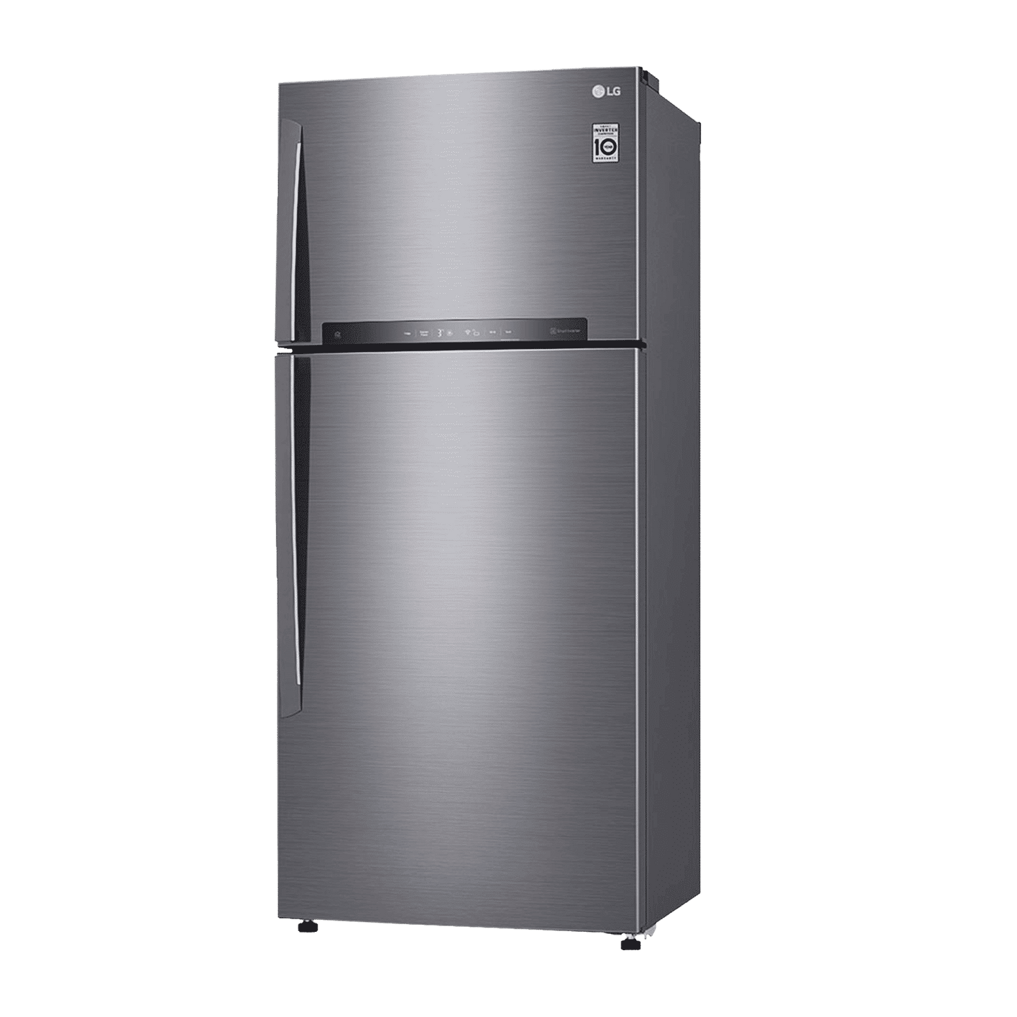 LG 506 Litres 1 Star Frost Free Double Door Refrigerator with Stabilizer Free Operation (GN-H702HLHM.APZQEBN, Platinum Silver)