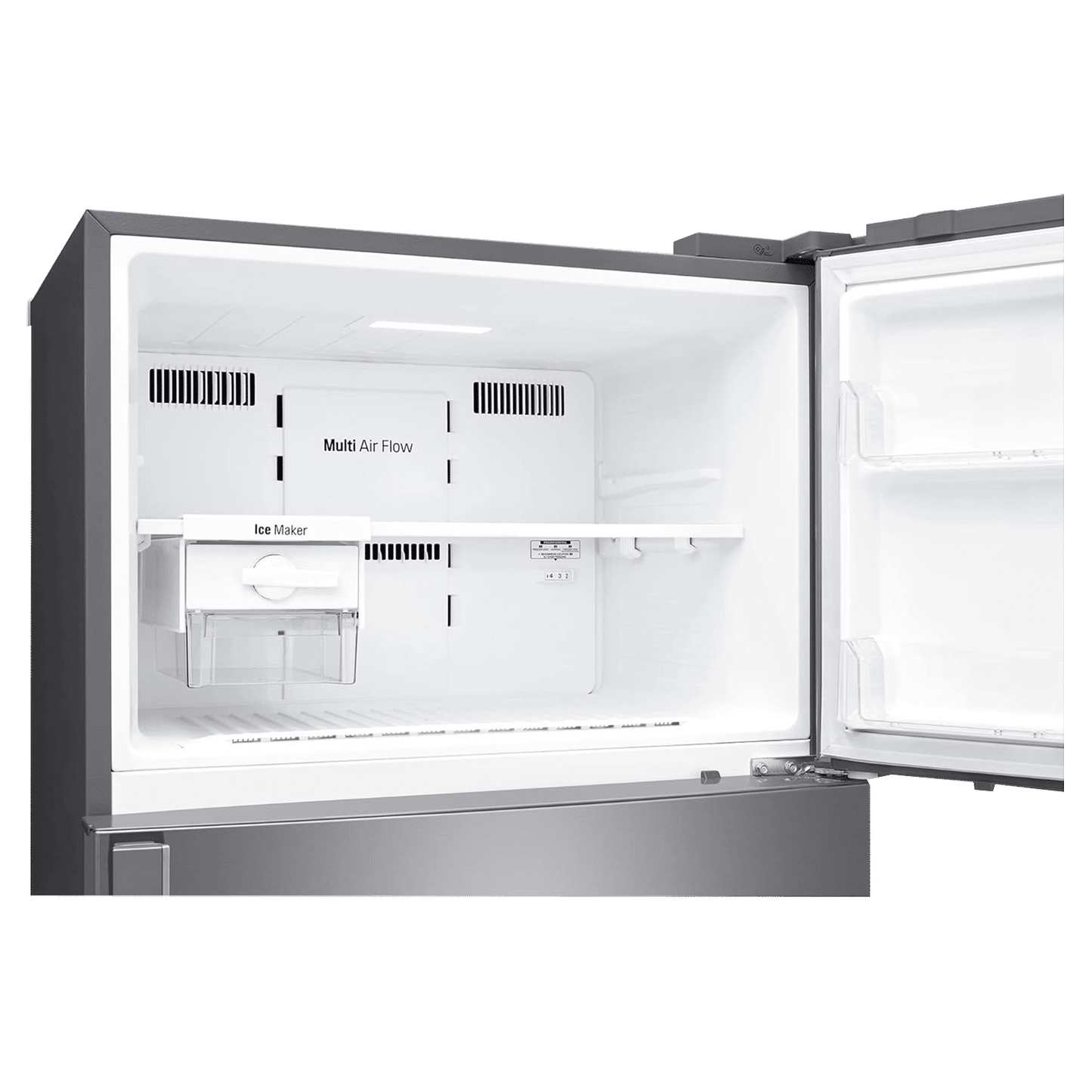 LG 506 Litres 1 Star Frost Free Double Door Refrigerator with Stabilizer Free Operation (GN-H702HLHM.APZQEBN, Platinum Silver)