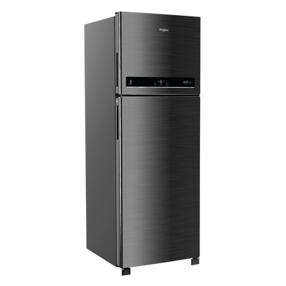 Whirlpool Intellifresh 411 Litres 2 Star Frost Free Double Door Convertible Refrigerator with Stabilizer Free Operation (IF INV CNV PLATINA, Grey)