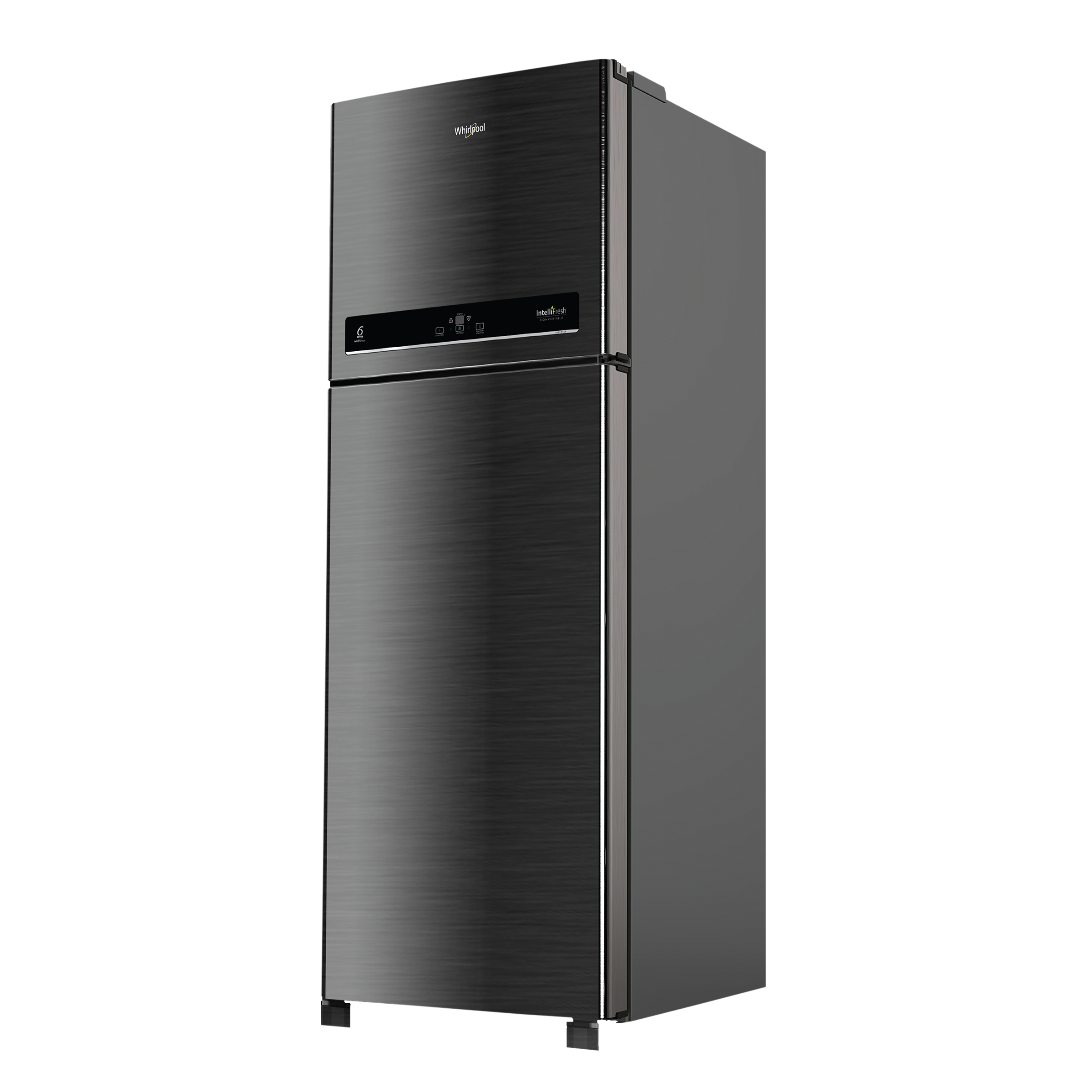 Whirlpool Intellifresh 411 Litres 2 Star Frost Free Double Door Convertible Refrigerator with Stabilizer Free Operation (IF INV CNV PLATINA, Grey)