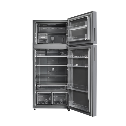 Whirlpool Intellifresh 411 Litres 2 Star Frost Free Double Door Convertible Refrigerator with Stabilizer Free Operation (IF INV CNV PLATINA, Grey)