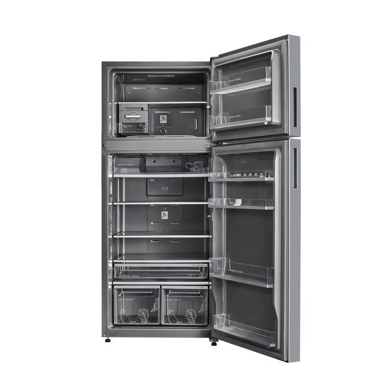 Whirlpool Intellifresh 411 Litres 2 Star Frost Free Double Door Convertible Refrigerator with Stabilizer Free Operation (IF INV CNV PLATINA, Grey)