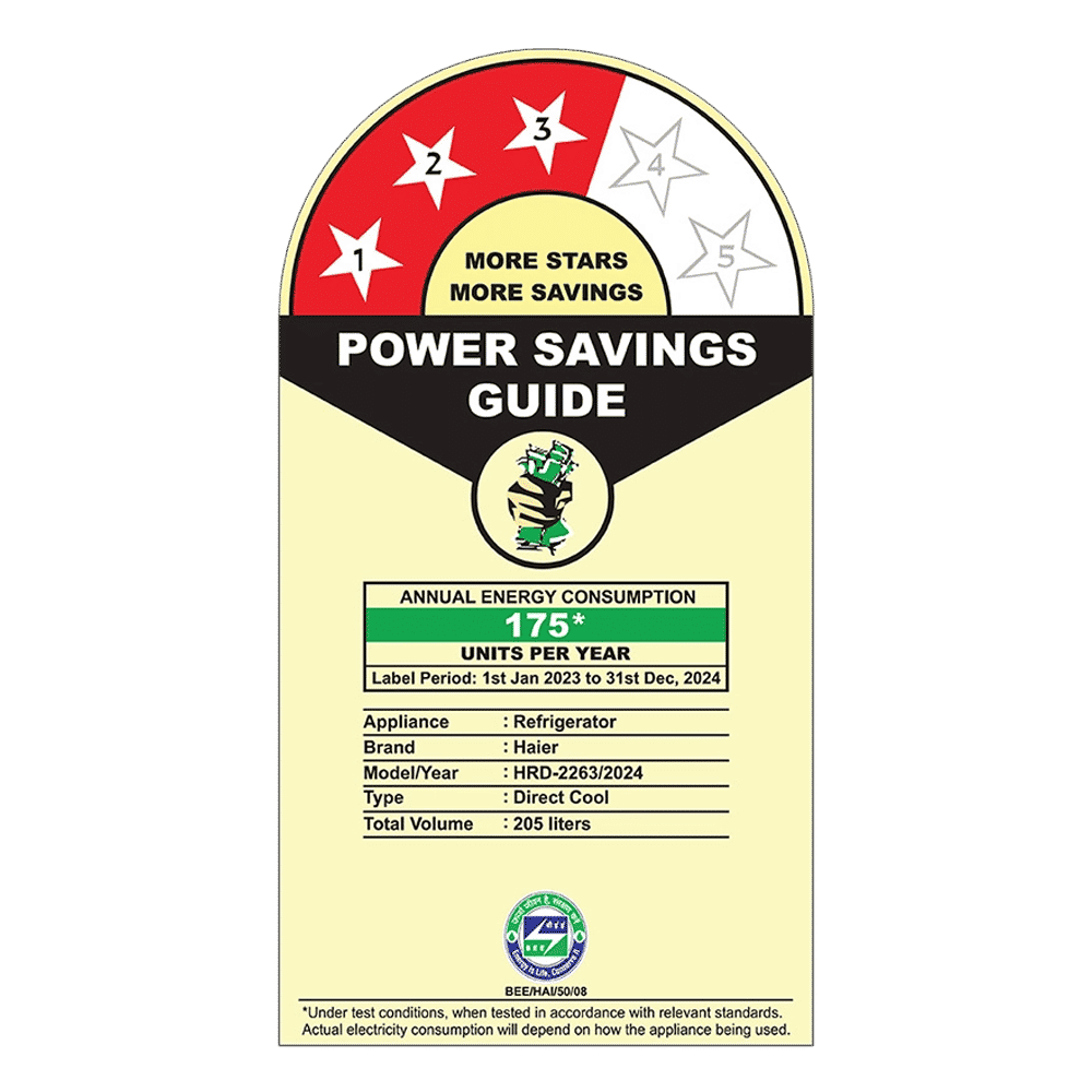 Haier 205 Litres 3 Star Direct Cool Single Door Refrigerator with Diamond Edge Freezing Technology (HRD-2263CMR-N, Marine Rose)