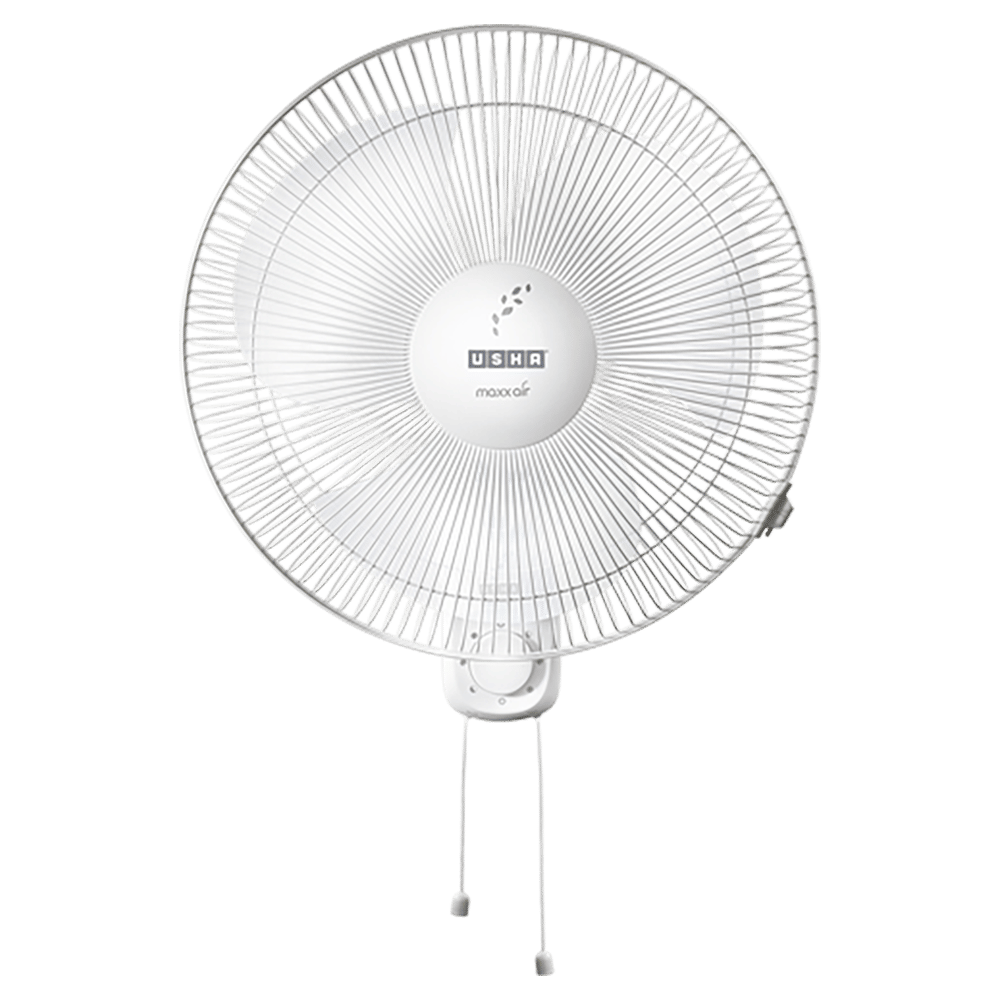 USHA Maxx Air Ultra 400mm 3 Blade Copper Motor Wall Mounted Fan (Thermal Overload Protector, White)