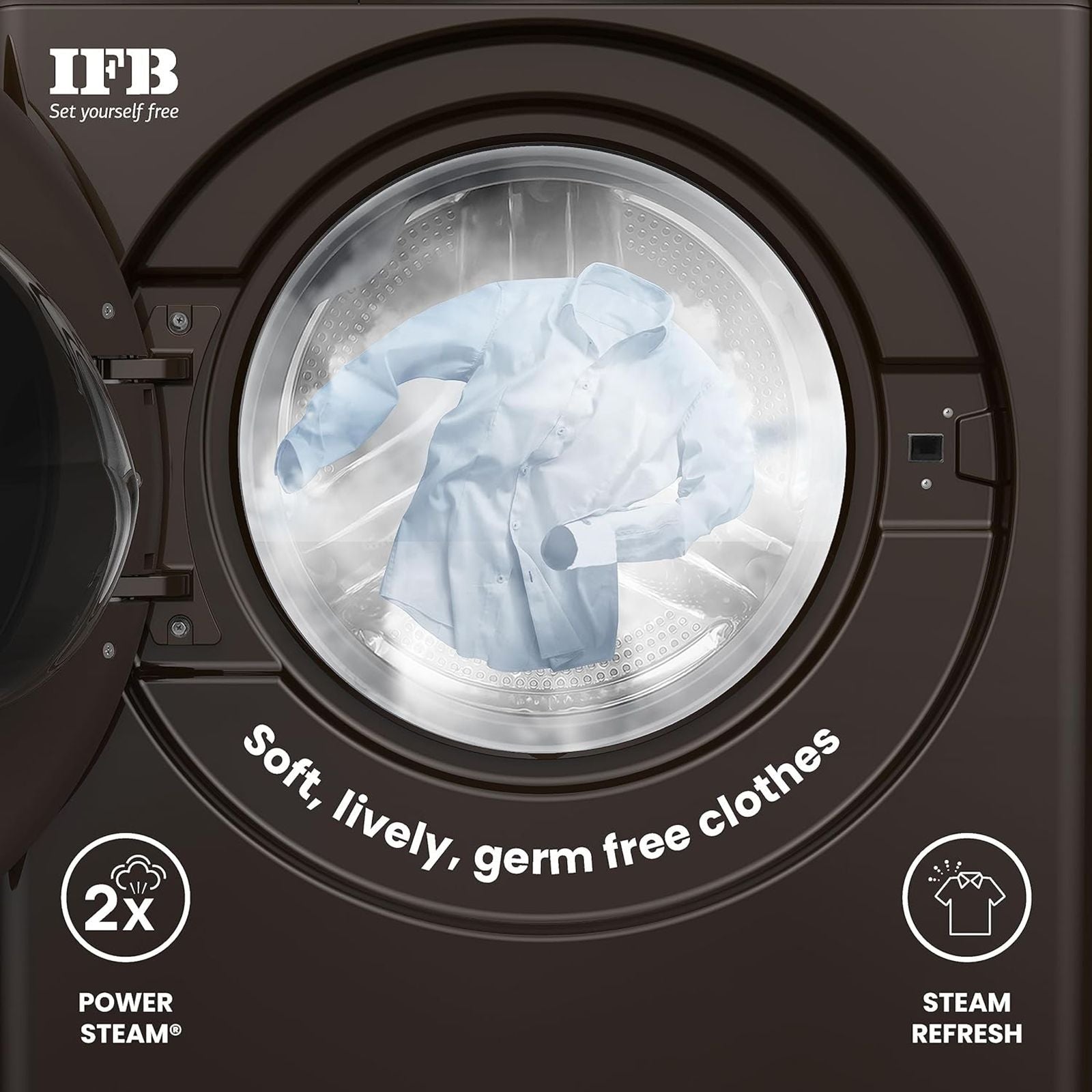 IFB 9 kg 5 Star Inverter Fully Automatic Front Load Washing Machine (Executive MXC, Voice Enabled, Mocha)