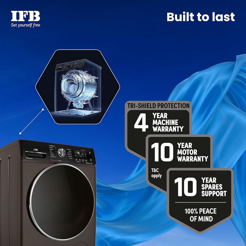 IFB 9 kg 5 Star Inverter Fully Automatic Front Load Washing Machine (Executive MXC, Voice Enabled, Mocha)