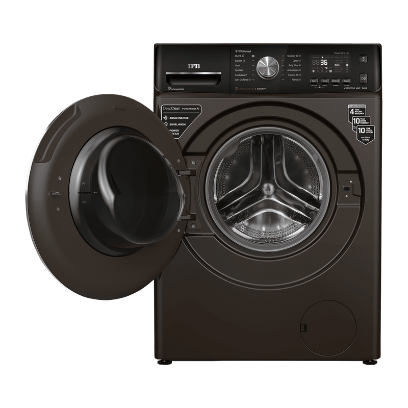 IFB 9 kg 5 Star Inverter Fully Automatic Front Load Washing Machine (Executive MXC, Voice Enabled, Mocha)