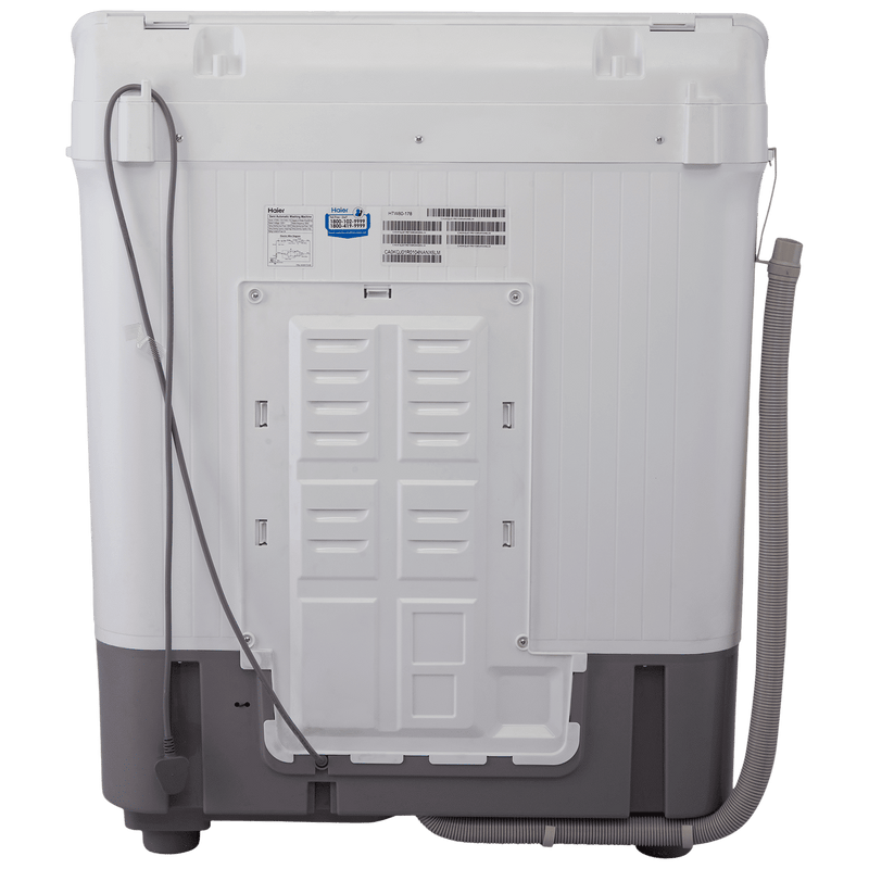 Haier 8 kg 5 Star Semi Automatic Washing Machine with Anti Bacterial Vortex Pulsator (178, HTW80-178, Burgundy with Flower)