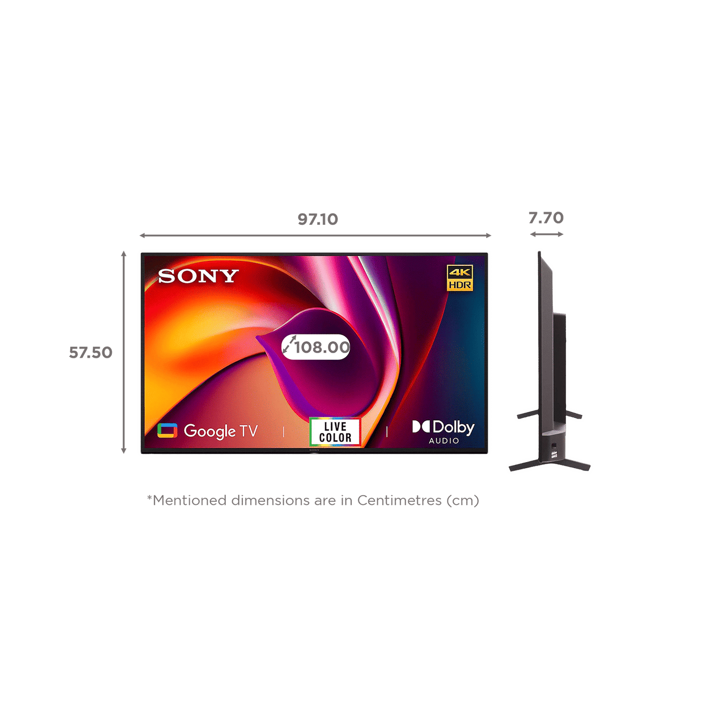 SONY X64L 108 cm (43 inch) 4K Ultra HD LED Google TV with High Dynamic Range (2023 Model)