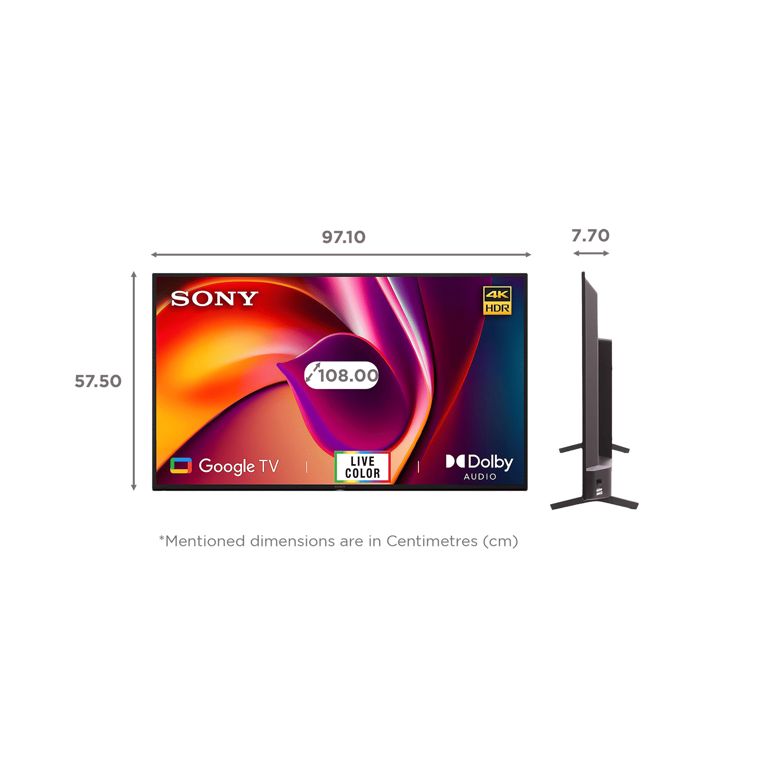SONY X64L 108 cm (43 inch) 4K Ultra HD LED Google TV with High Dynamic Range (2023 Model)