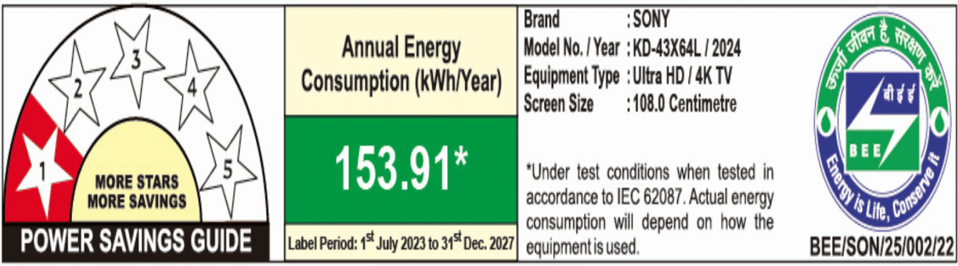 SONY X64L 108 cm (43 inch) 4K Ultra HD LED Google TV with High Dynamic Range (2023 Model)