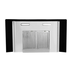 FABER HOOD ELLORA 3D IN HC SC BF BK 60cm 1400m3/hr Ductless Auto Clean Wall Mounted Chimney with Baffle Filter (Black)