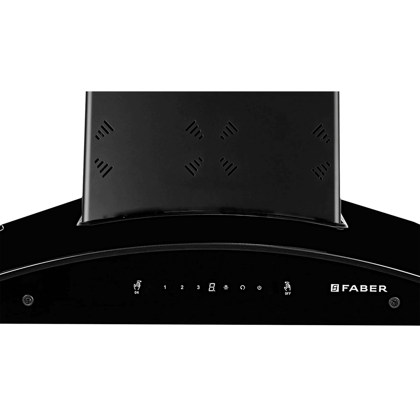 FABER Hood Ellora 3D IN HC SC BF BK 90cm 1400m3/hr Ducted Auto Clean Wall Mounted Chimney with Baffle Filter (Black)