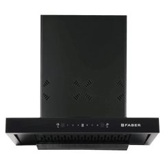 FABER HOOD CYGNUS IN 3D HC SC FL BK 60cm 1350m3/hr Ducted Auto Clean Wall Mounted Chimney with Odor Sensor (Black)