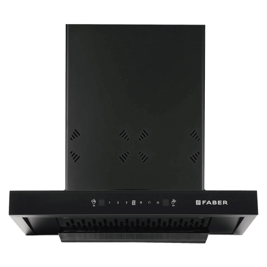 FABER HOOD CYGNUS IN 3D HC SC FL BK 60cm 1350m3/hr Ducted Auto Clean Wall Mounted Chimney with Odor Sensor (Black)