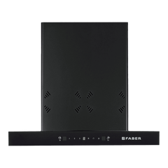 FABER HOOD CYGNUS IN 3D HC SC FL BK 60cm 1350m3/hr Ducted Auto Clean Wall Mounted Chimney with Odor Sensor (Black)