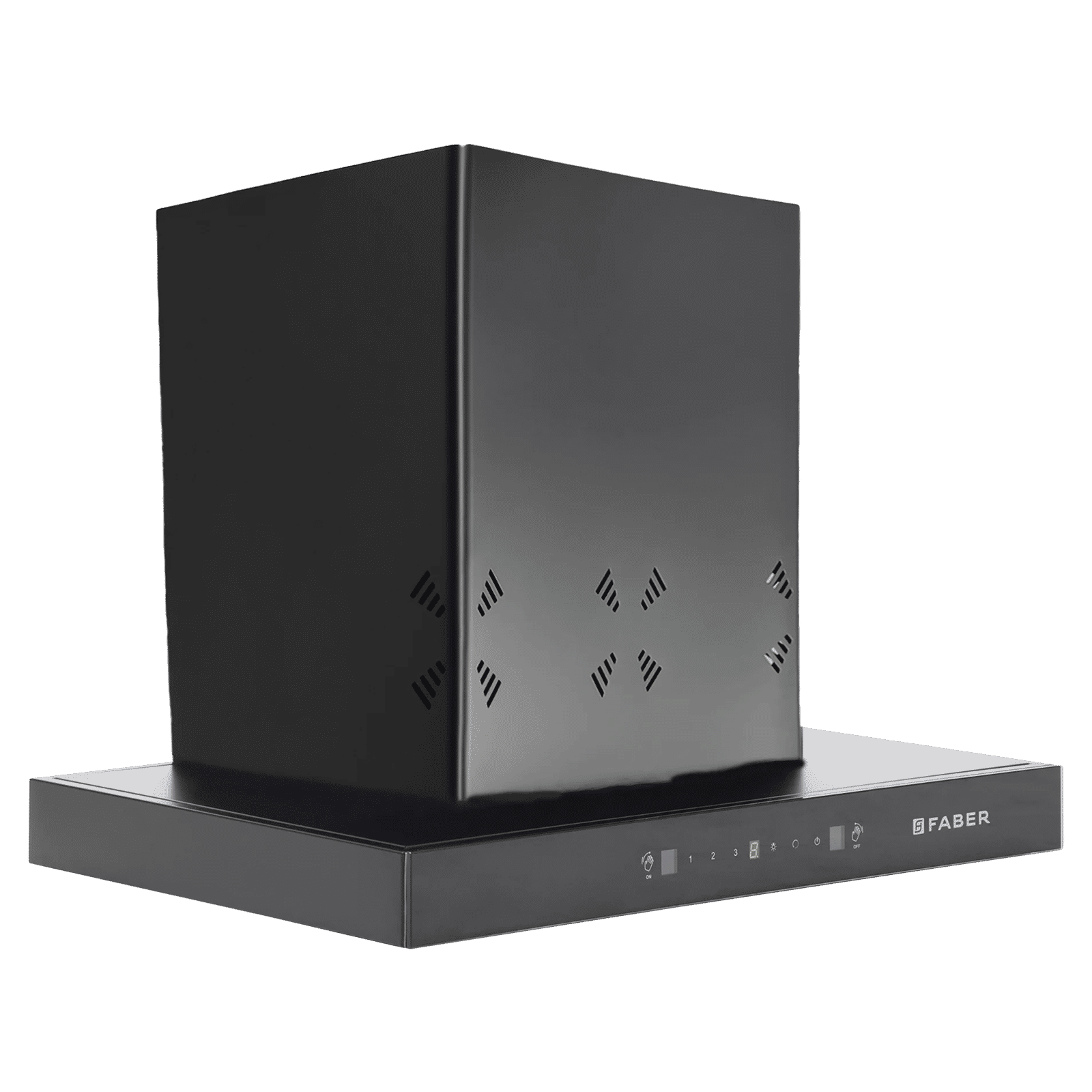 FABER HOOD CYGNUS IN 3D HC SC FL BK 60cm 1350m3/hr Ducted Auto Clean Wall Mounted Chimney with Odor Sensor (Black)