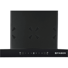 FABER HOOD CYGNUS IN 3D HC SC FL BK 60cm 1350m3/hr Ducted Auto Clean Wall Mounted Chimney with Odor Sensor (Black)