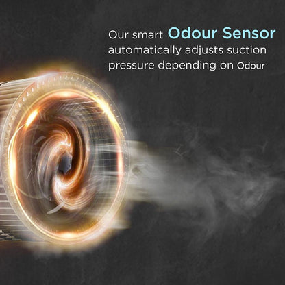 FABER HOOD CYGNUS IN 3D HC SC FL BK 60cm 1350m3/hr Ducted Auto Clean Wall Mounted Chimney with Odor Sensor (Black)