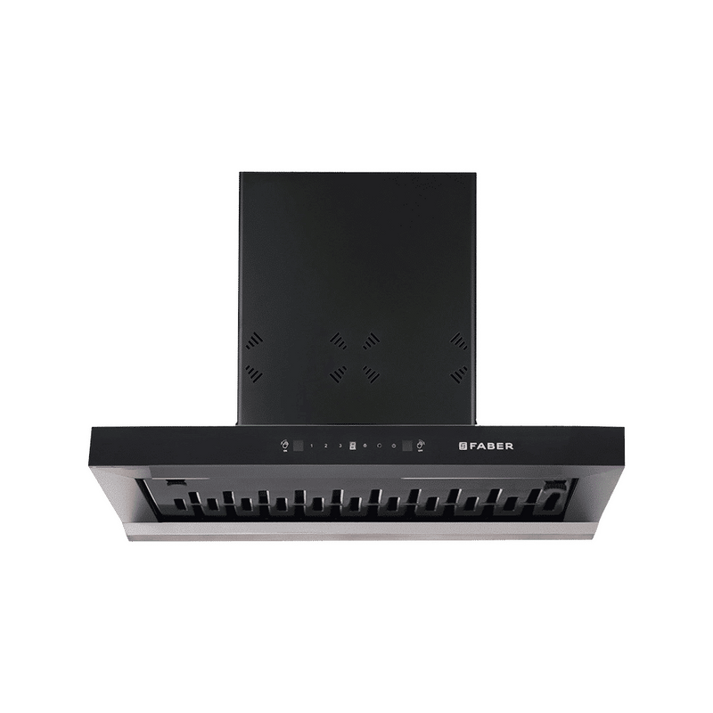 FABER HOOD CYGNUS IN 3D HC SC FL BK 75cm 1400m3/hr Ducted Auto Clean Wall Mounted Chimney with Odor Sensor (Black)