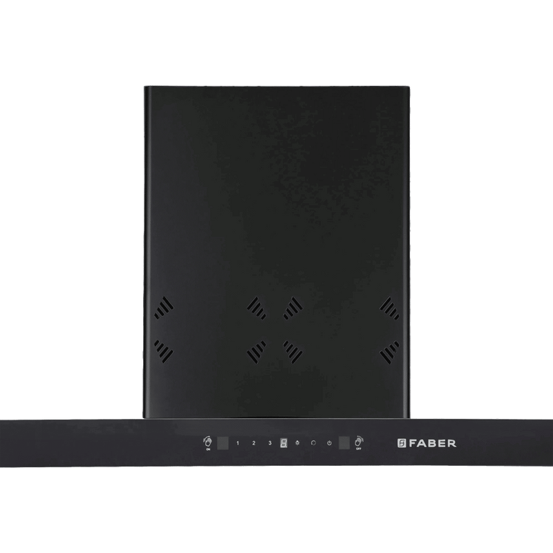 FABER HOOD CYGNUS IN 3D HC SC FL BK 75cm 1400m3/hr Ducted Auto Clean Wall Mounted Chimney with Odor Sensor (Black)